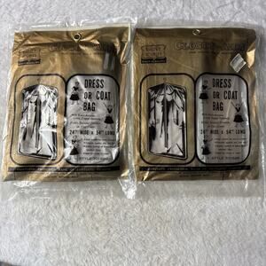 Vintage Closet Maid Dress Bag Zipper Best Quality Plastic Prop 60s 24x54 Long